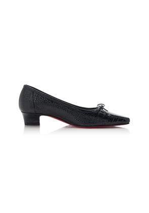 Christian Louboutin Promessina 35mm Croc-Effect Ballet Flats - Moda Operandi