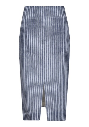Andres Otalora Punta Clara Striped Midi Skirt - Moda Operandi