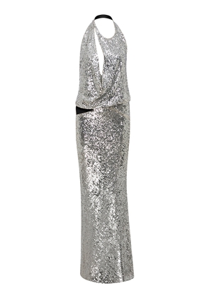 ILA THE BRAND Exclusive Lone Cutout Sequined Maxi Halter Dress - Moda Operandi