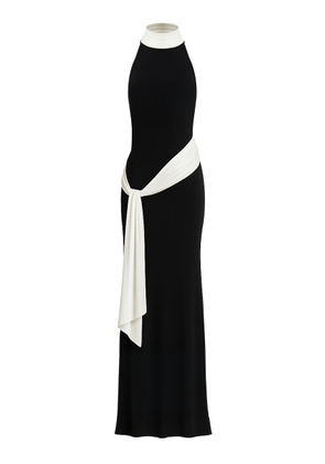 The New Arrivals Ilkyaz Ozel Leia Sash-Detailed Jersey Maxi Dress - Moda Operandi