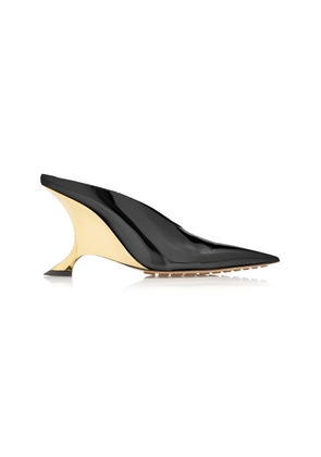 Bottega Veneta Patent Leather Wedge Mules - Moda Operandi