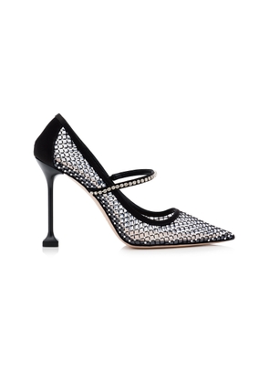 Miu Miu Crystal-Mesh Pumps - Moda Operandi