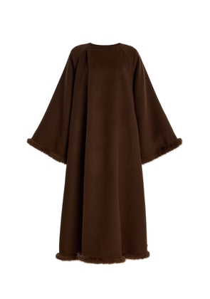 By Malene Birger Dalimas Shearling-Trimmed Wool Coat - Moda Operandi