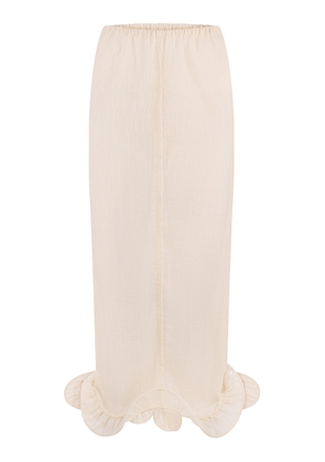 TG Botanical Kati Flounced Cotton-Blend Midi Skirt - Moda Operandi