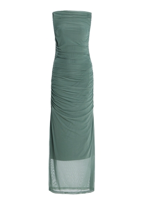 Significant Other Exclusive Whitney Ruched Mesh Midi Dress - Moda Operandi