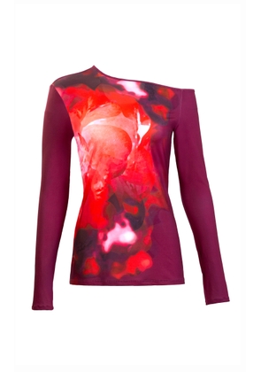 Silvia Tcherassi Sabra Asymmetric Floral Jersey Top - Moda Operandi
