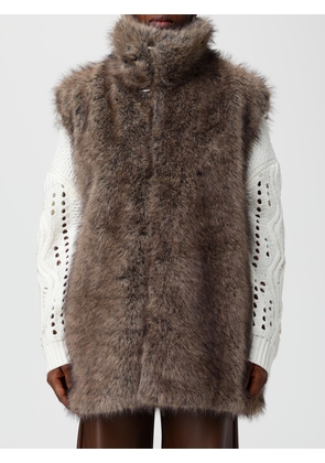 Fur Coat LIU JO Woman color Brown