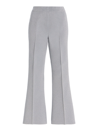 High Sport Exclusive Kick Metallic Cotton Knit Cropped Flared Pants - Moda Operandi