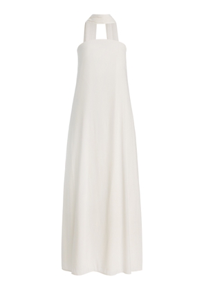 Third Form Exclusive Bia Tie-Neck Strapless Crepe Maxi Dress - Moda Operandi