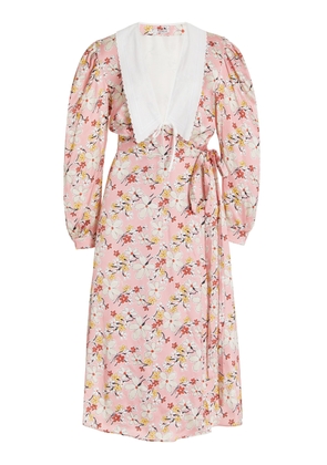 Miu Miu Printed Satin Sable Dress  - Moda Operandi