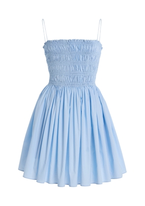 Matteau Shirred Organic Cotton Mini Dress - Moda Operandi