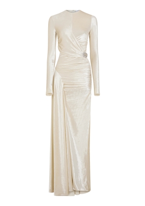 Rabanne Stretch-Velvet Cutout Gown - Moda Operandi