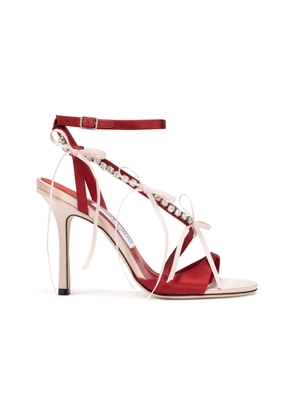 Jimmy Choo Lula Embellished Satin Sandals - Moda Operandi