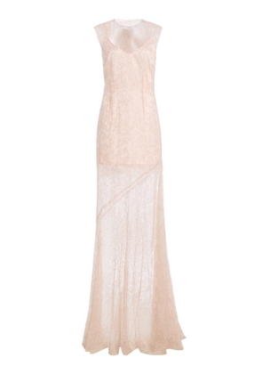 Alejandra Alonso Rojas Exclusive Lace Overlay Gown - Moda Operandi