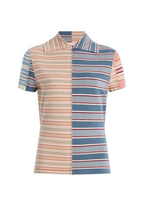 Zimmermann Rebellion Striped Knit Polo Shirt - Moda Operandi