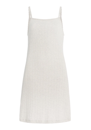 Leset Pointelle-Knit Cotton Mini Dress - Moda Operandi