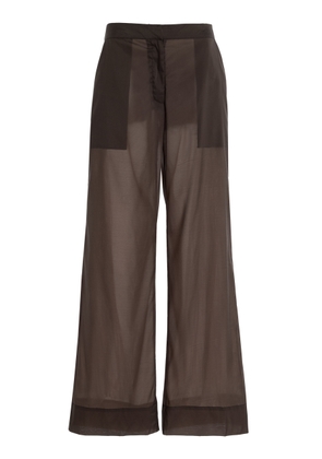 St. Agni Silk-Blend Organza Wide-Leg Pants - Moda Operandi