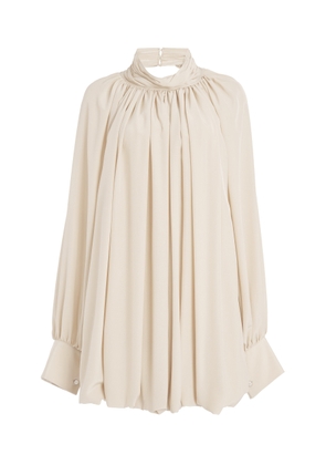 Stella McCartney Draped Silk-Chiffon Mini Dress - Moda Operandi