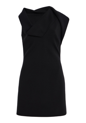 Ferragamo Asymmetric Wool-Blend Mini Dress - Moda Operandi