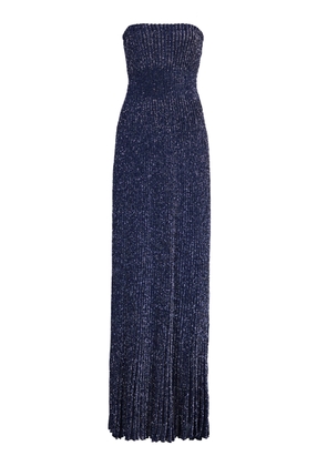 ALAÏA Strapless Ribbed-Knit Maxi Dress - Moda Operandi