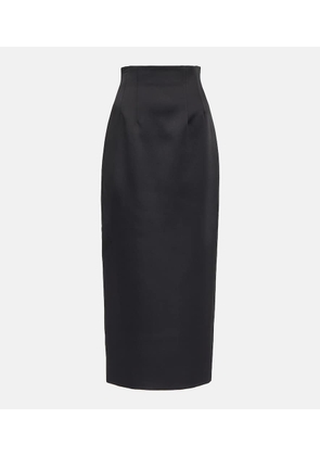 Khaite Loxley high-rise satin midi skirt