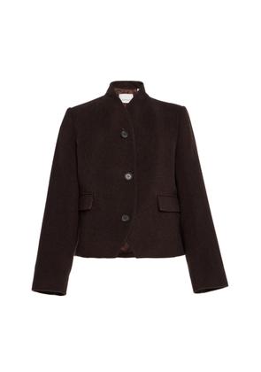 House of Dagmar Short Curved Wool-Blend Jacket - Moda Operandi