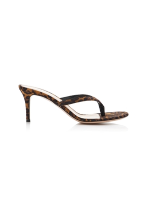 Gianvito Rossi Calypso Leopard-Print Suede Sandals - Moda Operandi