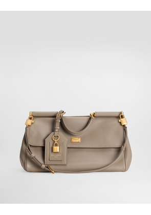 Dolce & Gabbana My Sicily Handbag In Plongé Calfskin - Woman Handbags Beige Onesize