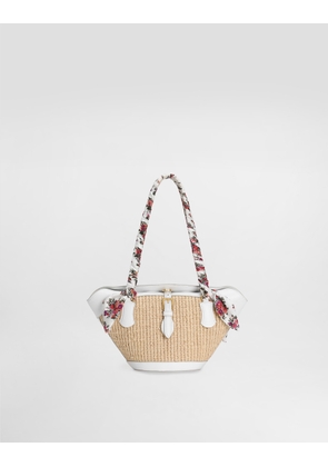 Dolce & Gabbana Capri Coffa Bag In Raffia - Woman Handbags Multicolor Onesize