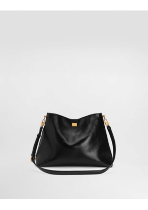 Dolce & Gabbana Large Vittoria Calfskin Shoulder Bag - Woman Shoulder And Crossbody Bags Black Onesize