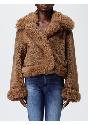Fur Coat DONDUP Woman color Brown