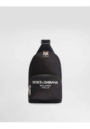 Dolce & Gabbana Nylon Crossbody Backpack - Man Backpacks And Fanny Packs Blue Nylon Onesize