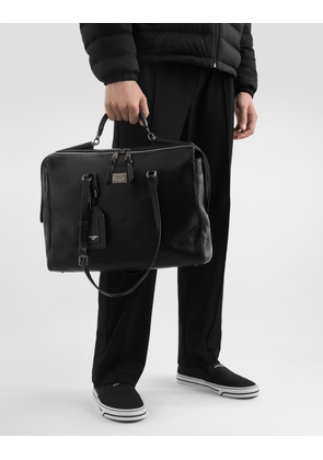 Dolce & Gabbana Vittoria Calfskin Bag - Man Crossbody Bags Black Onesize