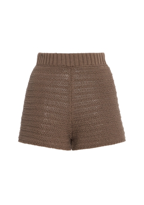 Zulu & Zephyr Lattice-Knit Cotton Shorts - Moda Operandi