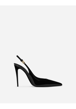 Dolce & Gabbana Slingback - Woman Pumps And Slingback Black Leather 37
