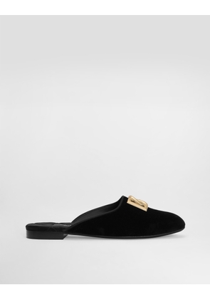 Dolce & Gabbana Velvet Mules - Woman Slides And Mules Black 37