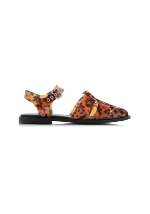 FRĒDA SALVADOR Sera Tortoiseshell PVC Fisherman Sandals - Moda Operandi