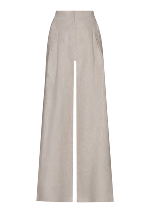Andres Otalora Desperte Pleated Linen Wide-Leg Pants - Moda Operandi
