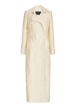 Brandon Maxwell The Ruby Linen-Silk Trench Coat - Moda Operandi