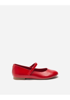 Dolce & Gabbana Patent Leather Mary Jane Ballet Shoe - Woman Red Leather 31