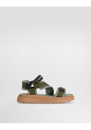 Dolce & Gabbana Fabric And Nappa Calfskin Sandals - Man Collection Green 31