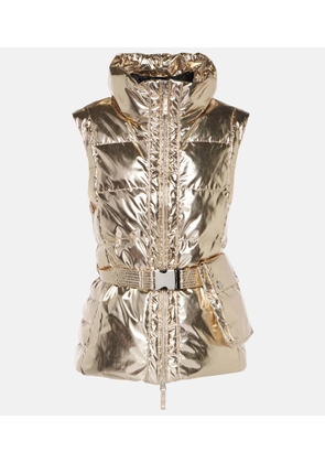 Jet Set Gardena metallic puffer vest