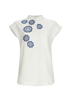 Silvia Tcherassi Adele Linen-Cotton Top - Moda Operandi