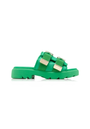 Bottega Veneta Flash Buckled Leather and Rubber Sandals - Moda Operandi