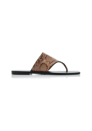 A.Emery Paton Snake-Effect Leather Sandals - Moda Operandi