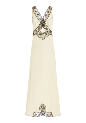 SIR. Willa Lace-Trimmed Cutout Silk Maxi Dress - Moda Operandi