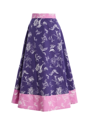 Rosie Assoulin Exclusive Floral Cotton A-Line Skirt - Moda Operandi