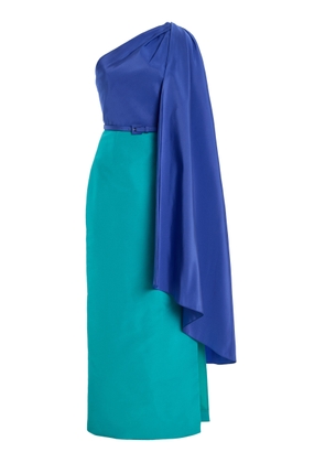 Carolina Herrera Asymmetric Silk-Faille Dress - Moda Operandi