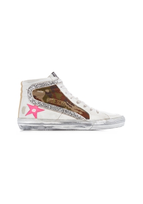 Golden Goose Slide Camo Suede and Leather Sneakers - Moda Operandi