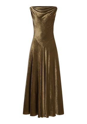 Altuzarra Drina Draped Velvet Maxi Dress - Moda Operandi